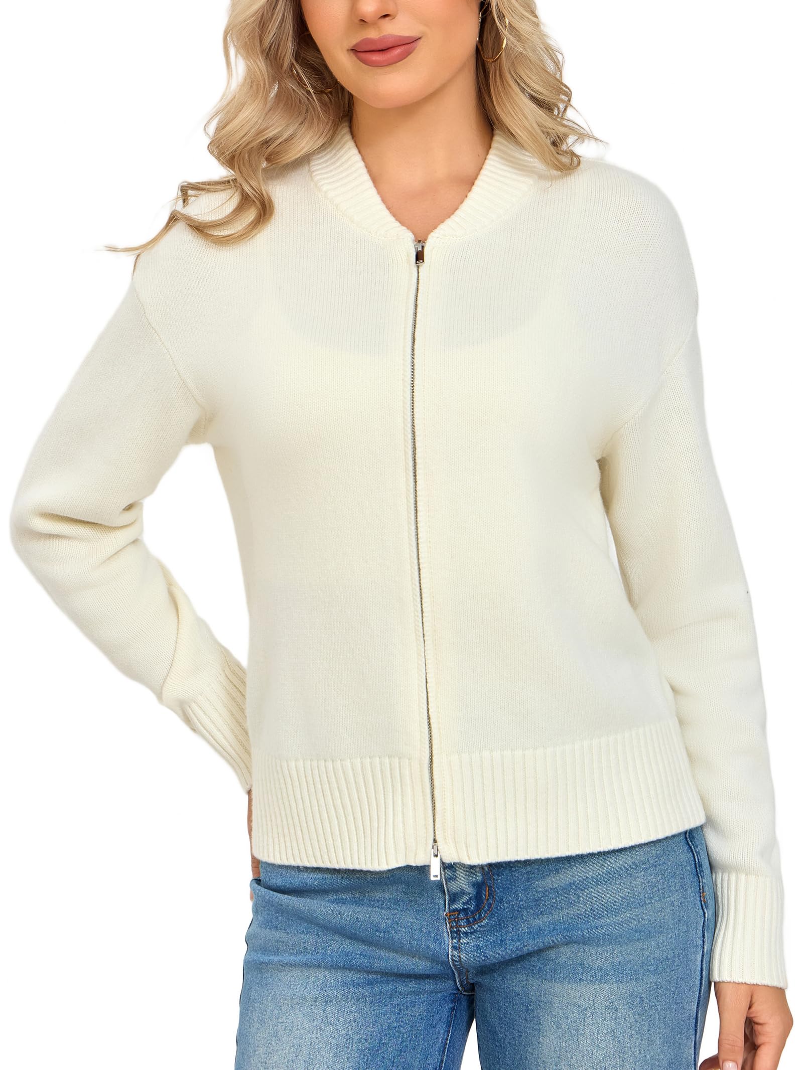 【送料無料】[VETLURY] カーディガン レディース秋冬 メリノウール 双頭ジッパートップス 棒球 デザイ..