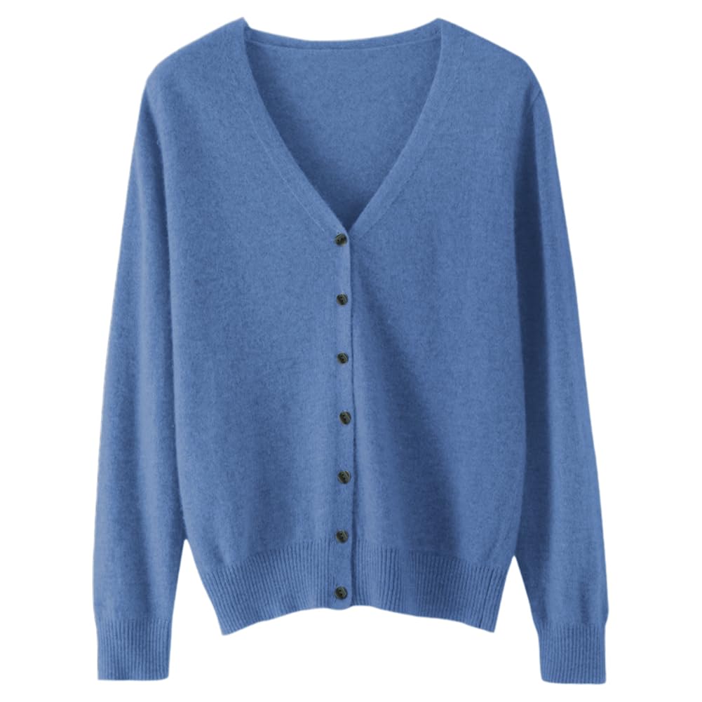 【送料無料】[ANGJ] カーディガン レディース Vネック ニット カシミヤタッチ 前開き 高伸縮 小顔 着痩..