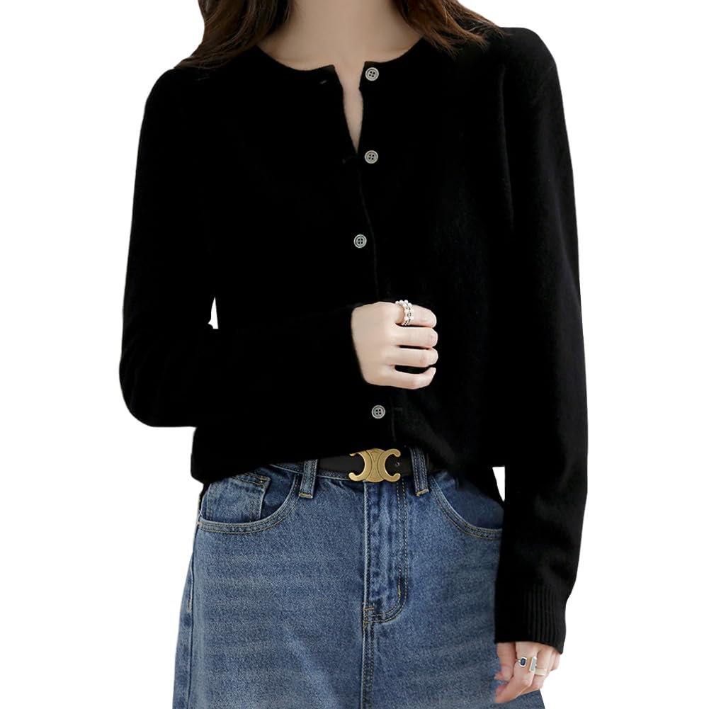 【送料無料】[ANGJ] ニット トップス レディース 秋冬 前開き 重ねる着便利 着回しやすい 体型カバー ..