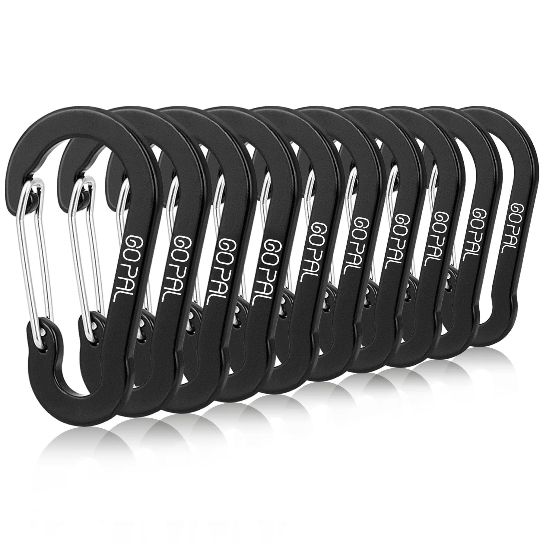 【送料無料】Go Pal GP04 カラビナ 小型 おしゃれ アルミ合金 カラビナ 超軽量 黒