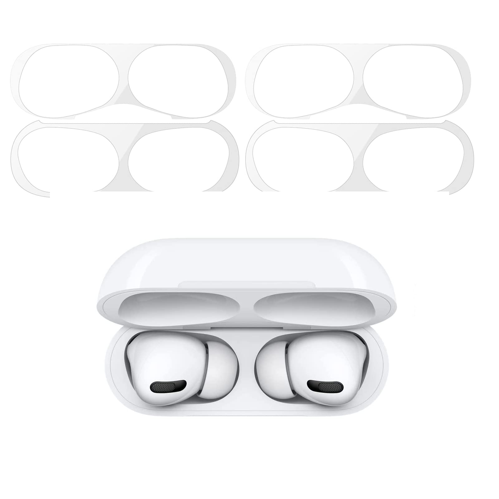 【送料無料】ZIRTEX 対応 AirPods Pro 3 ダストガード 【2セット0.02mm 極薄】 エアーポッズプロ2/1 シール 故障防止 吸着 ほこり ゴミ 金属製 侵入防止 防塵 粉塵防止 おしゃれ お洒落 豪華 人気-APD 色：ホワイト、サイズ：AirPods Pro 2/1