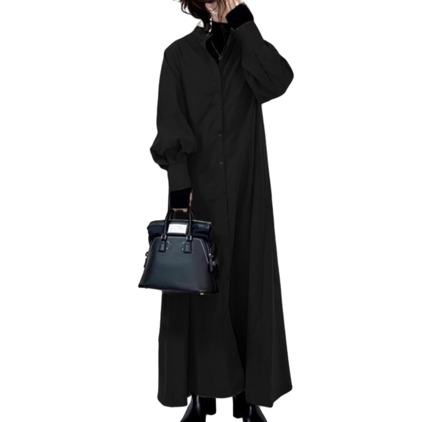 【送料無料】[ZeoYoee] ワンピース レディース 秋冬 シャツワンピース 長袖 きれいめ ロングワンピース..