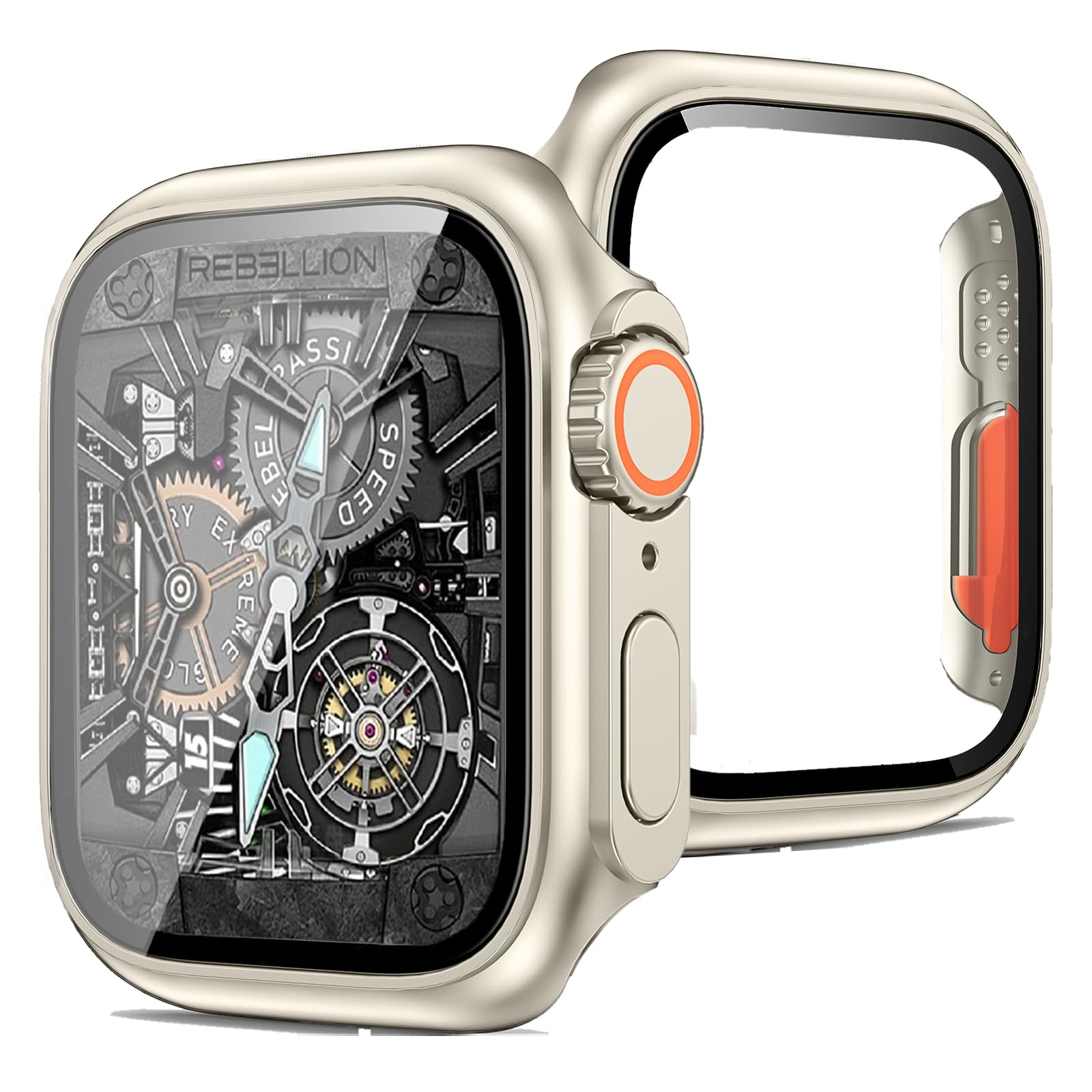 【送料無料】BUITFOU Apple Watch カバー Series SE2/SE/6/5/4 40mm 対応 アップルウォッチ用 ケース と互換性があり 数秒で Ultra Apple Watch ケース対応 全面保護 超薄型 装着簡単 耐衝撃 高透過率 指紋防止 傷防止（40mm，ブラック） 色：Starlight、サイズ：40MM