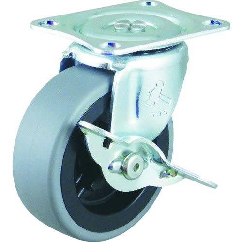 商品情報商品の説明【特長】 ・エラストマー材質でマーキング問題も解消する、コストパフォーマンスモデルです。 ・硬質車輪に無いソフトで静かな走行性能を実現しました。 ・RoHS適合品です。 【仕様】 ・許容荷重(daN):40 ・許容荷重(kgf):40.8 ・車輪径D(mm):65 ・車輪幅(mm):27 ・取付高H(mm):80 ・取付座A(mm):70 ・取付座B(mm):58 ・取付ピッチX(mm):55 ・取付ピッチY(mm):42 ・取付穴径P(mm):8.8 ・タイプ:自在式(ストッパー付) ・取付高(mm):80 ・取付座(mm):70x58 ・取付寸法(mm):55x42 ・取付穴径(mm):8.8 ・自在式(ストッパー付) ・プレート式 【材質/仕上】 ・金具:スチール ・金具表面処理:三価クロム化成処理 ・車輪:エラストマー主な仕様 入数:1個材質/仕上:金具:スチール、金具表面処理:三価クロム化成処理、車輪:エラストマー取付寸法(mm):55x42