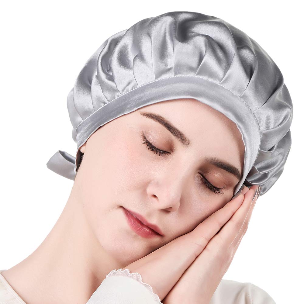 【送料無料】[ツルワ] ナイトキャップ 6Aクラスシルク100% 19匁 ヘアキャップ お休みキャップ 美髪 摩..