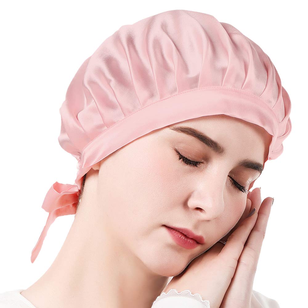 【送料無料】[ツルワ] ナイトキャップ 6Aクラスシルク100% 19匁 ヘアキャップ お休みキャップ 美髪 摩..