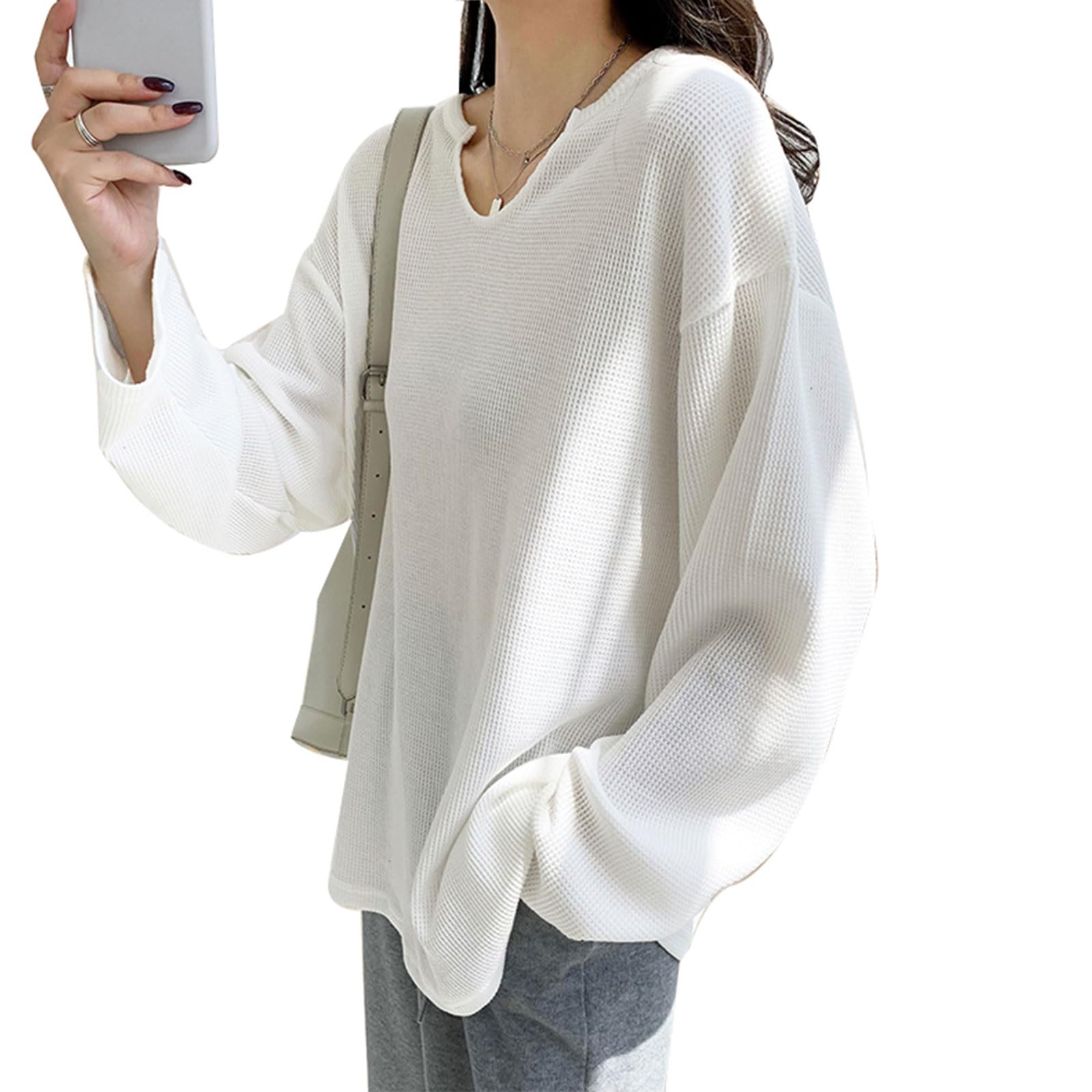 【送料無料】[CoeFodMavo] Tシャツ レディース 長袖 カットソー コットン インナーシャツ 無地 Vネック..