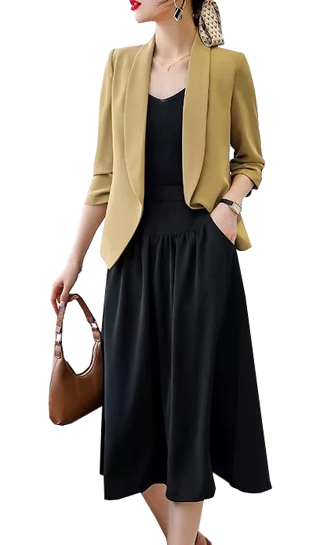 【送料無料】[JIYUTOR] サマージャケット レディース 7分袖 コート 夏ジャケット 薄手 フォーマル オフ..