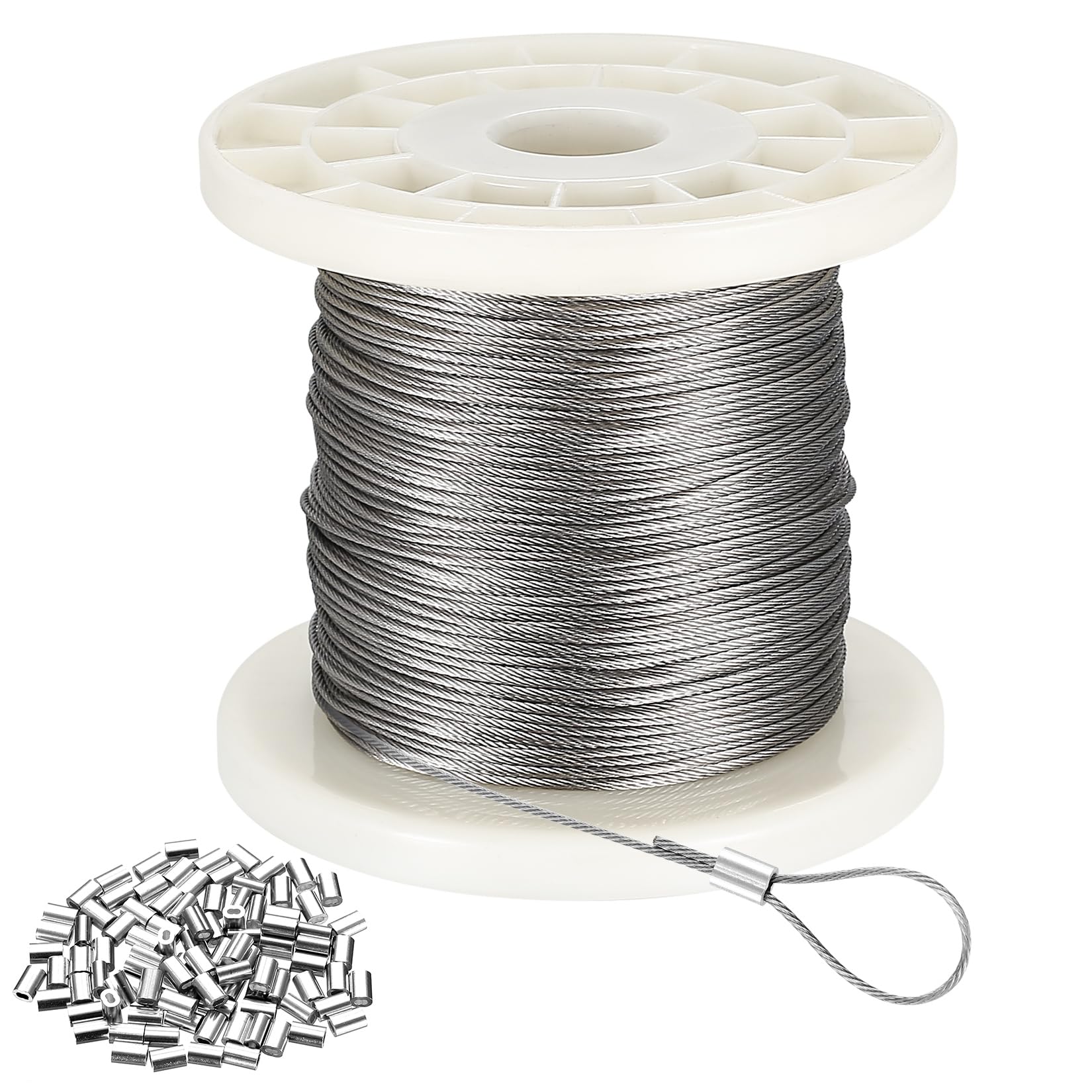 ������̵����Atutomo �磻�䡼 ������ ���ƥ�쥹�磻�䡼 ����1.5mm 100m�� ʪ���������� �˶� ��ɻ� SUS304 ��...