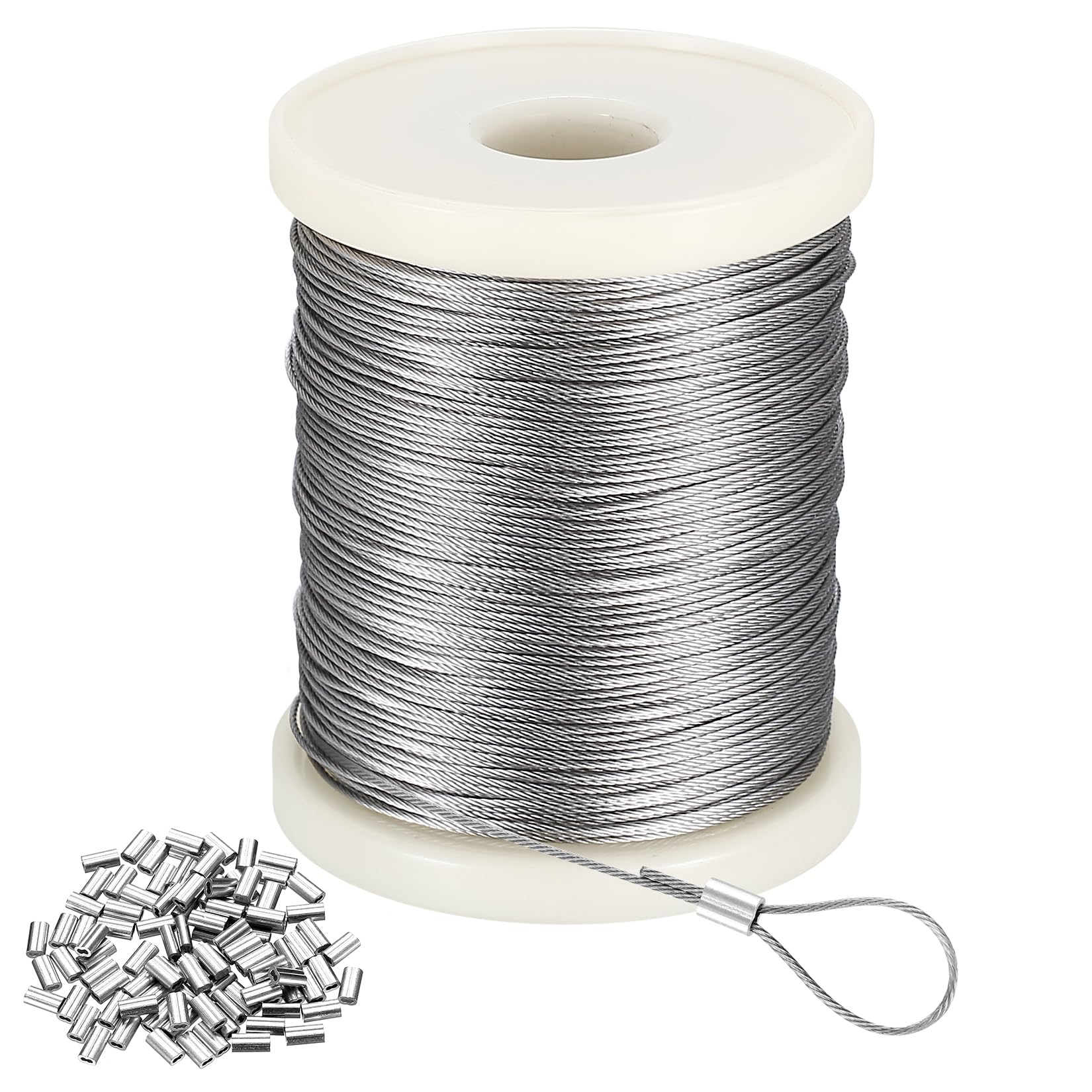 ������̵����Atutomo �磻�䡼 ������ ���ƥ�쥹�磻�䡼 ����1.5mm 100m�� ʪ���������� �˶� ��ɻ� SUS304 ��...