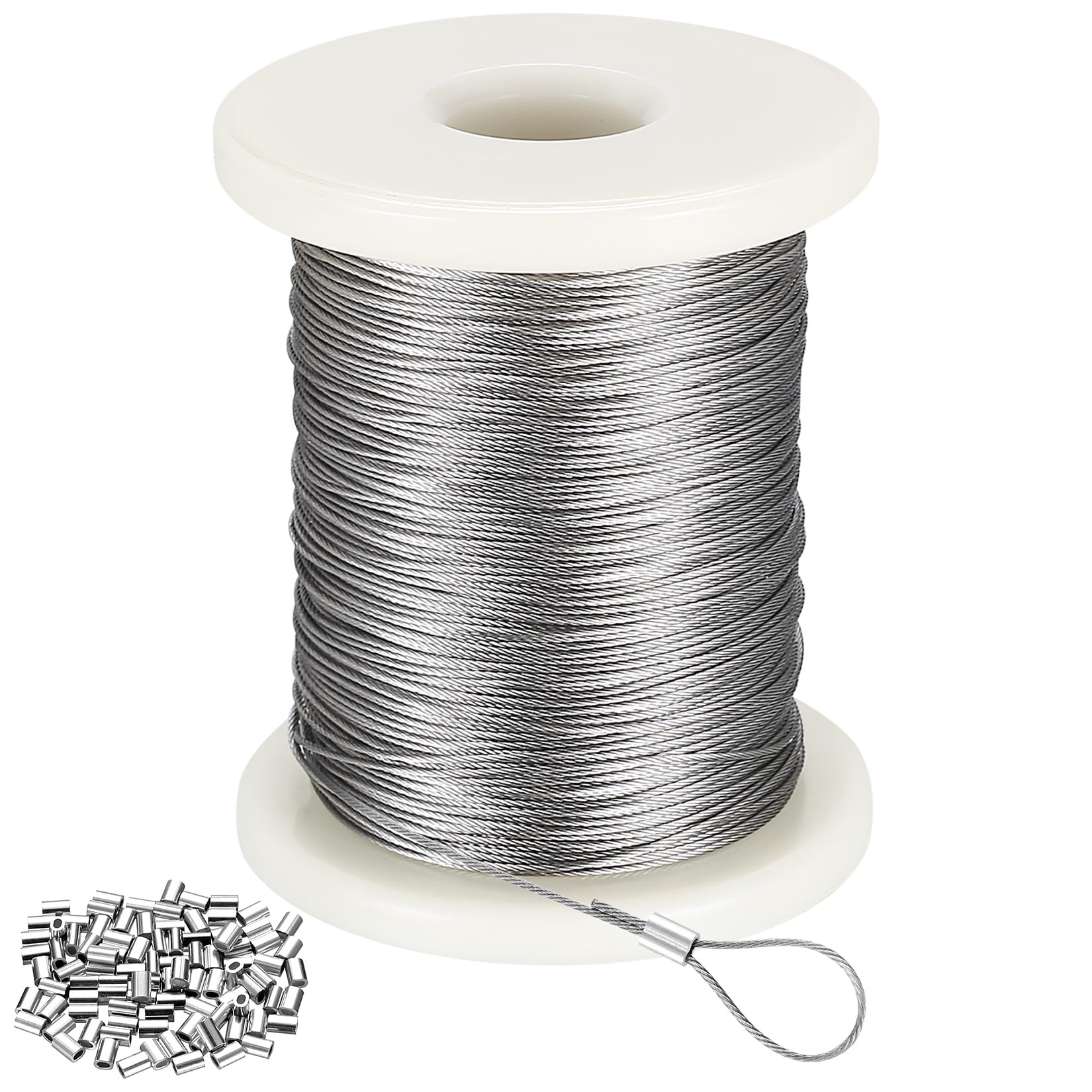 ������̵����Atutomo �磻�䡼 ������ ���ƥ�쥹�磻�䡼 ����1.5mm 100m�� ʪ���������� �˶� ��ɻ� SUS304 ��...