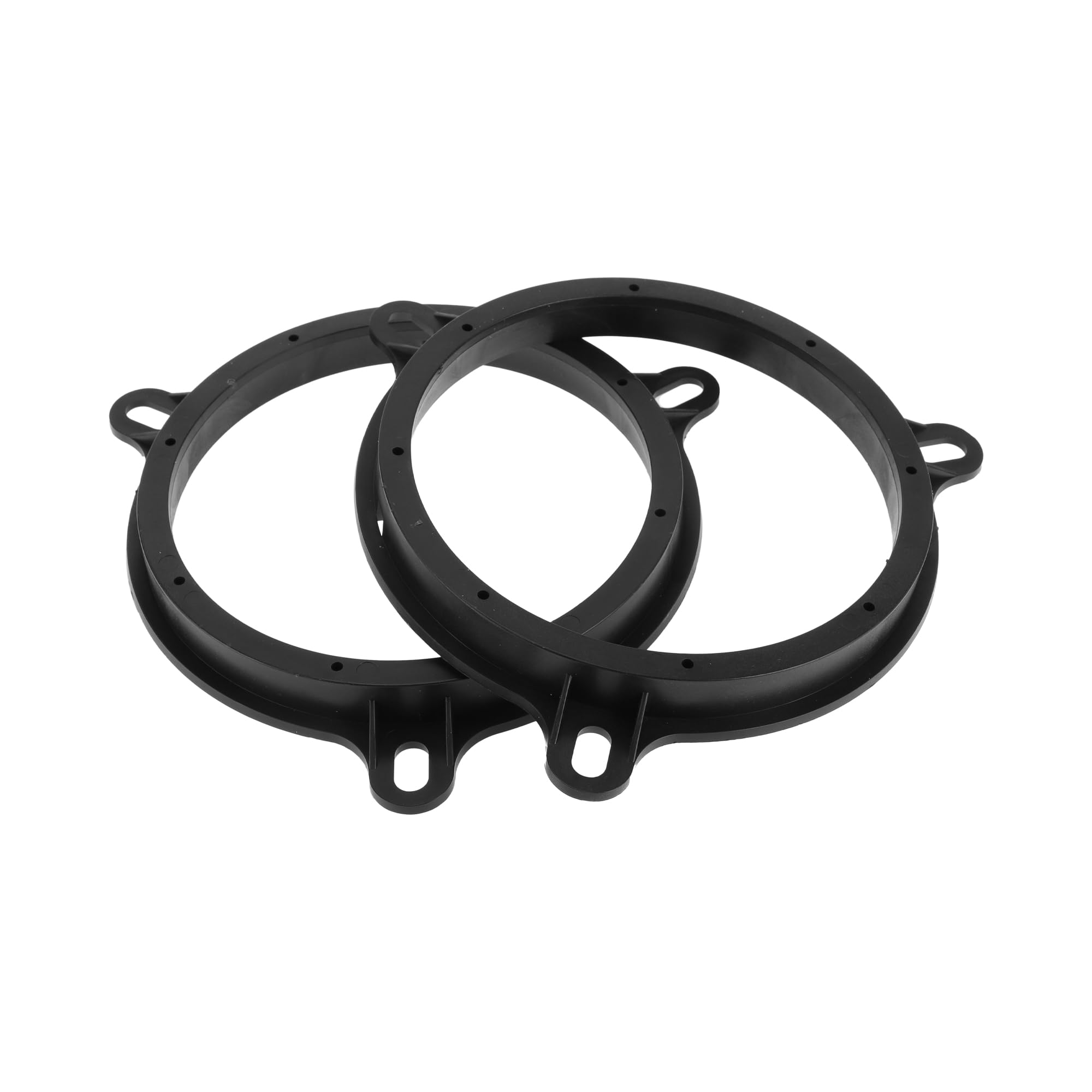 【送料無料】HEROFFIX 日産に対応ムラーノ2003-2008用フロントリアスピーカーサブウーファーマウントスペーサーブラケットリングブラックABS 2個オーディオ同軸スピーカースピーカースペーサーリングツィータースピーカースペーサーアダプター 色：ブラック