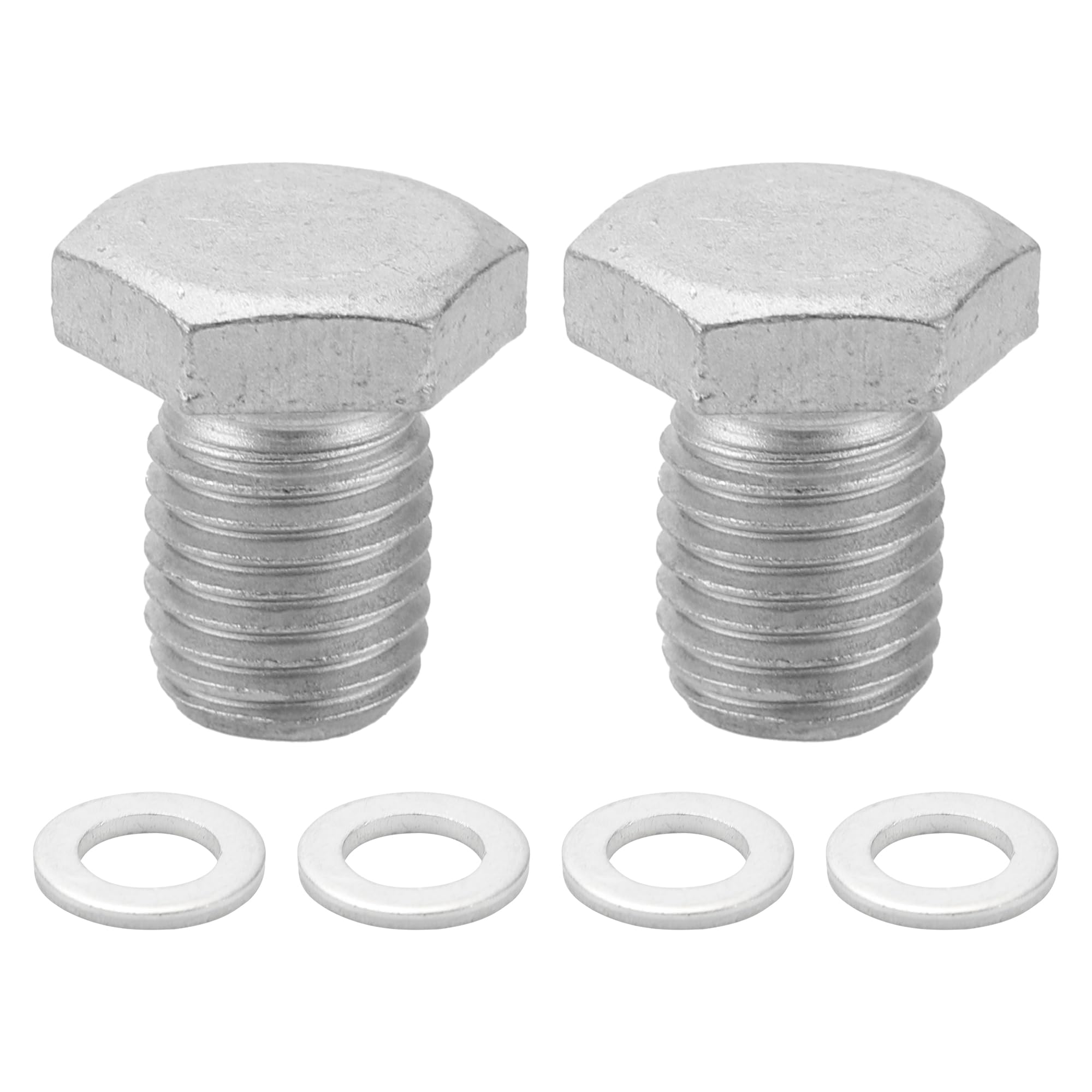 【送料無料】HEROFFIX BMWに対応用オイルドレンプラグ1セット メルセデスに対応ベンツに対応エンジンオイルパンドレンボルトスクリュースレッドリペア用ガスケット付きシルバートーンスチールアルミニに対応ウム 色：シルバートーン