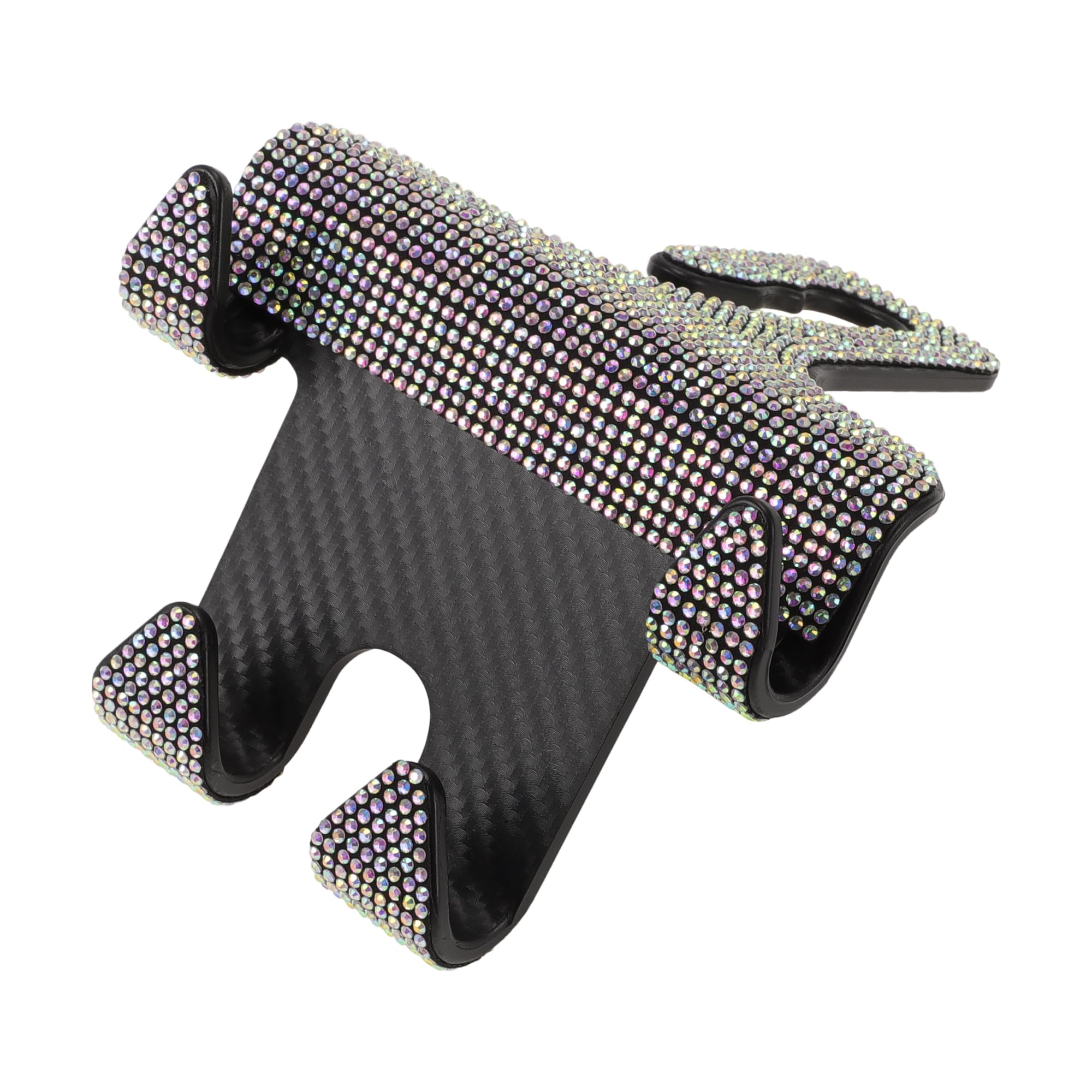 【送料無料】HEROFFIX 財布やバッグ 携帯電話ホルダー車のシートヘッドレストフック 頑丈な車のシートバックオーガナイザーフック マルチカラーABSラインストーン4.33"x4.53" 色：マルチカラー