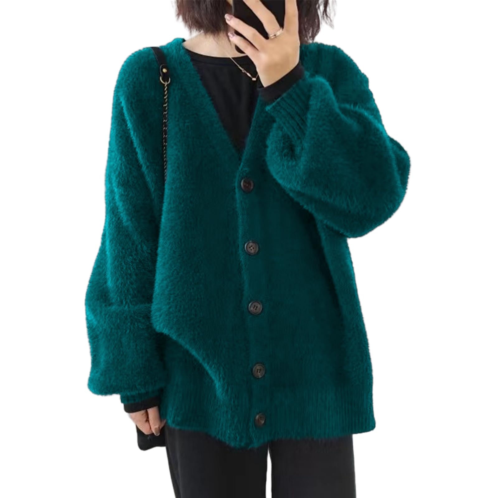 【送料無料】[Merelop Ceto] カーディガン レディース ニット Vネック セーター モコモコ ふわふわ 長..