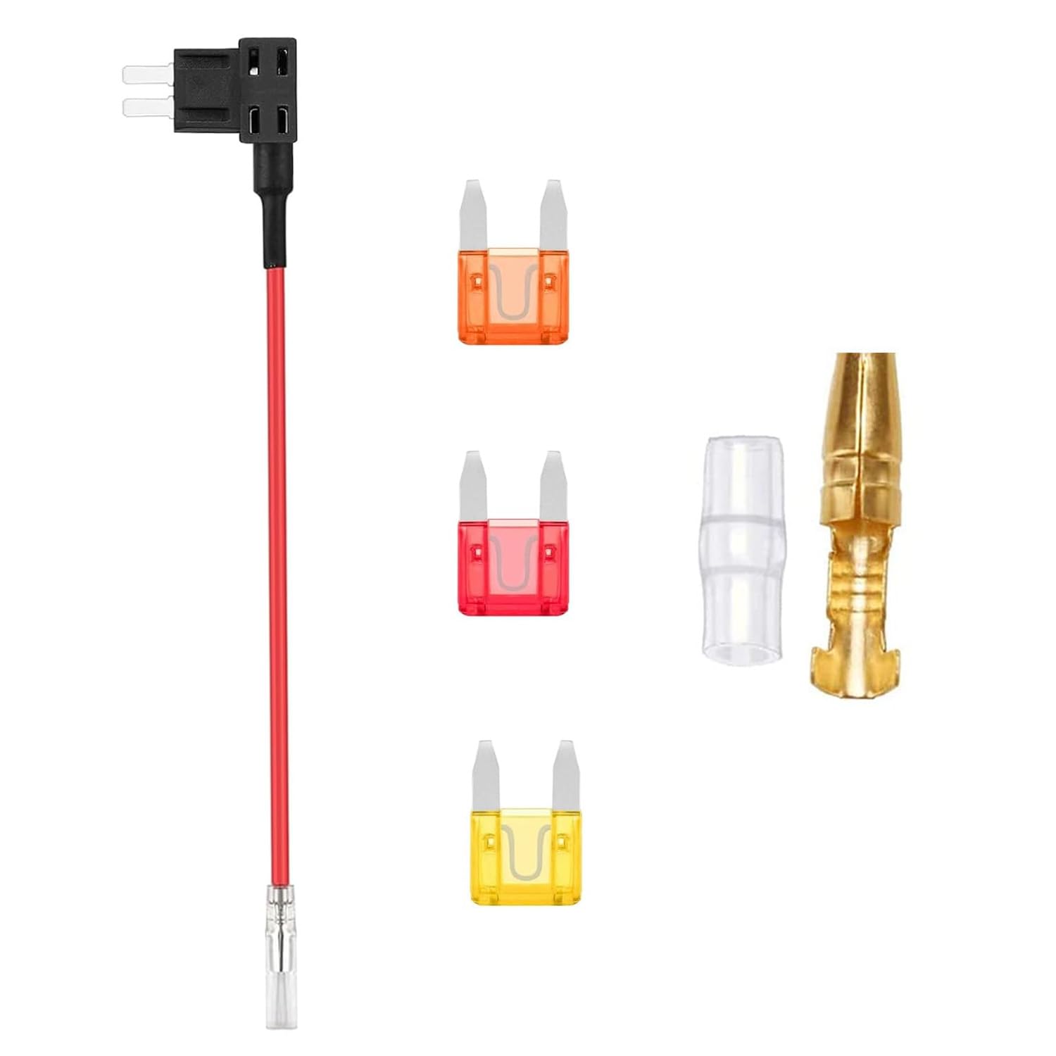 【送料無料】電源取り出し 平型ヒューズホルダー 12V-24V車 配線追加 小型 ATMすぐ使える3個(3A/5A/10A..