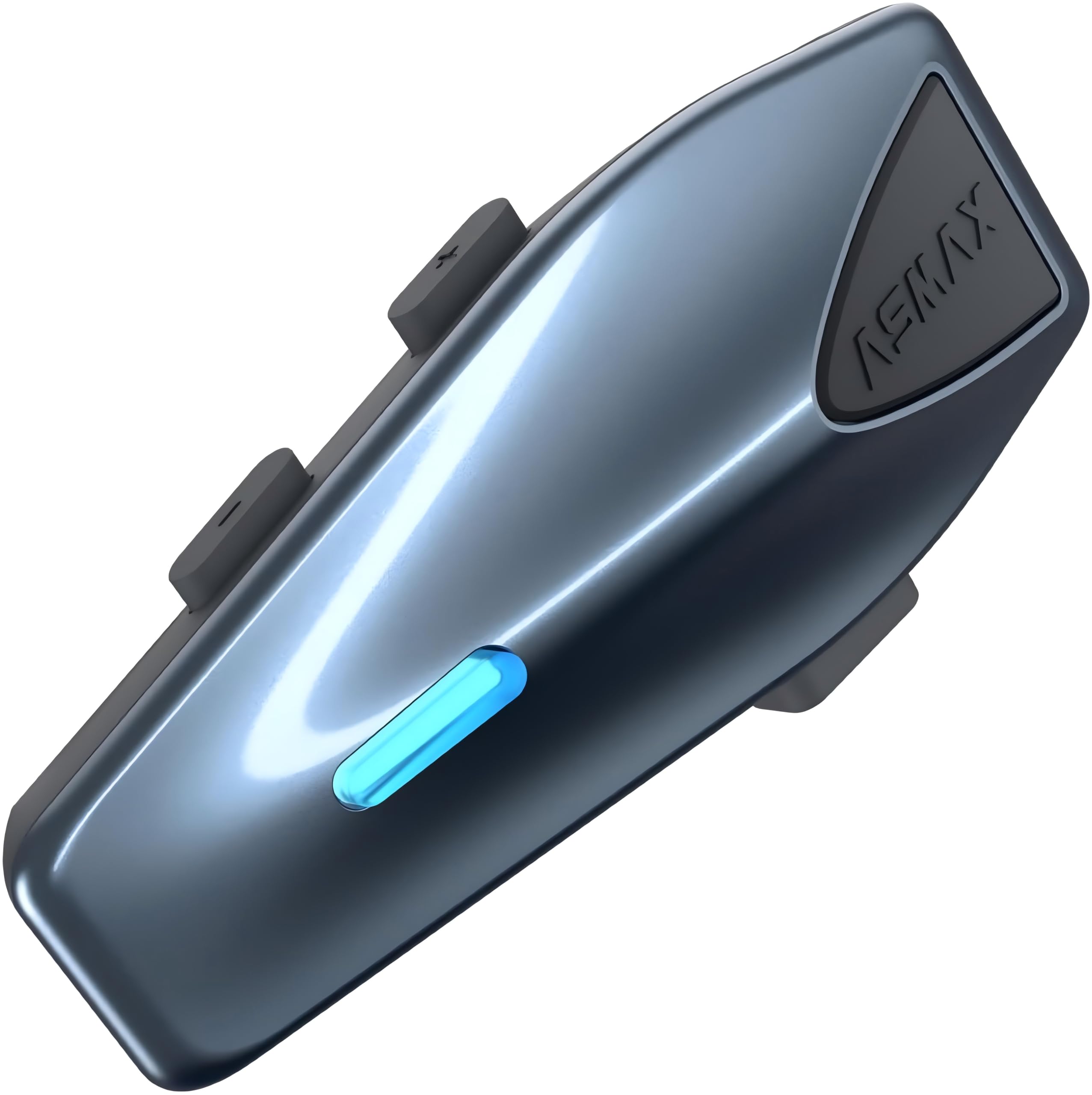 【送料無料】ASMAX バイク インカム S1 バイク用インカム 8人同時メッシュ通信可能 音楽ながら通話 デュアルチップ Bluetooth 5.4 ヘルメット インカム FMラジオ 日本語音声制御 自動通信回復 他社のインカムと接続可能 IPX7防 色：スターリーブルー、サイズ：1台セット