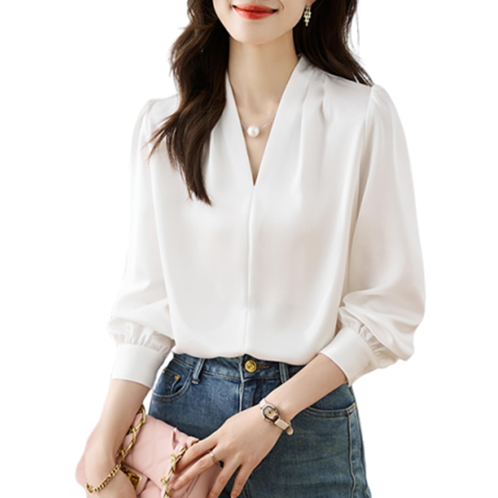 【送料無料】[Merelop Ceto] シャツ ブラウス レディース 長袖 おしゃれ シフォンブラウス オフィス レ..