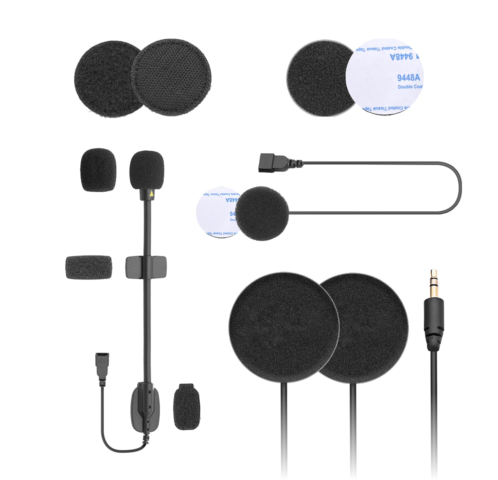 【送料無料】ASMAX イヤホン F1/Z1専用 マイク＆スピーカー マジックテープ付き 色：スターリーブルー