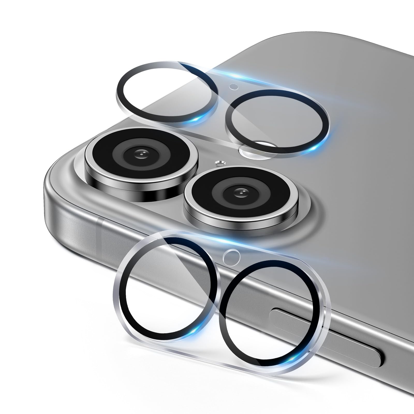 【送料無料】antalink 対応 iPhone 17 Pro Max カメラフィルム カメラ保護 全面保護 いphone 17 用 カメラカバー 10H強化ガラス 一体感 高透過率 指紋防止 防水防塵 露出オーバー防止 気泡ゼロ 対応 アイフォン17プロマックス レンズカ 色：黒縁、サイズ：対応 iPhone 17