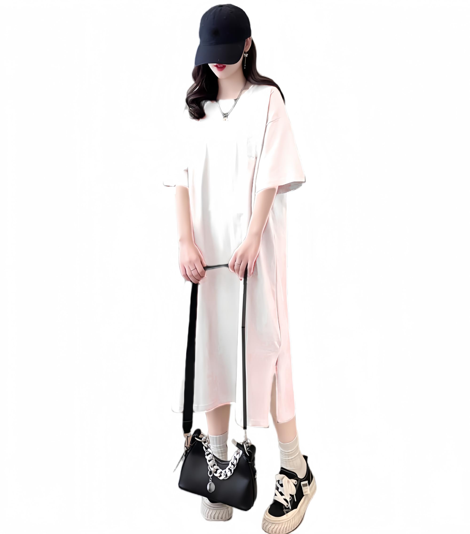 【送料無料】[Ynecss] ワンピース 半袖 レディースで快適な 痩せ見え ゆったり Tシャツワンピース カジ..