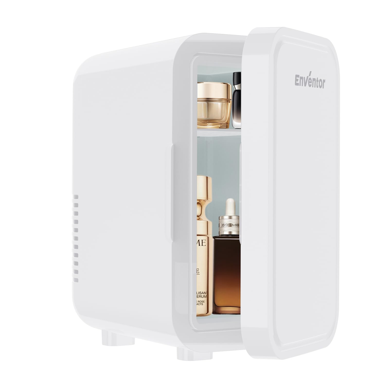 【送料無料】Enventor 冷蔵庫 小型 冷温庫 6L 保冷保温用 AC/DC給電 持ち運び便利 高性能なペルチェ式 スキンケア 色：(ホワイト)