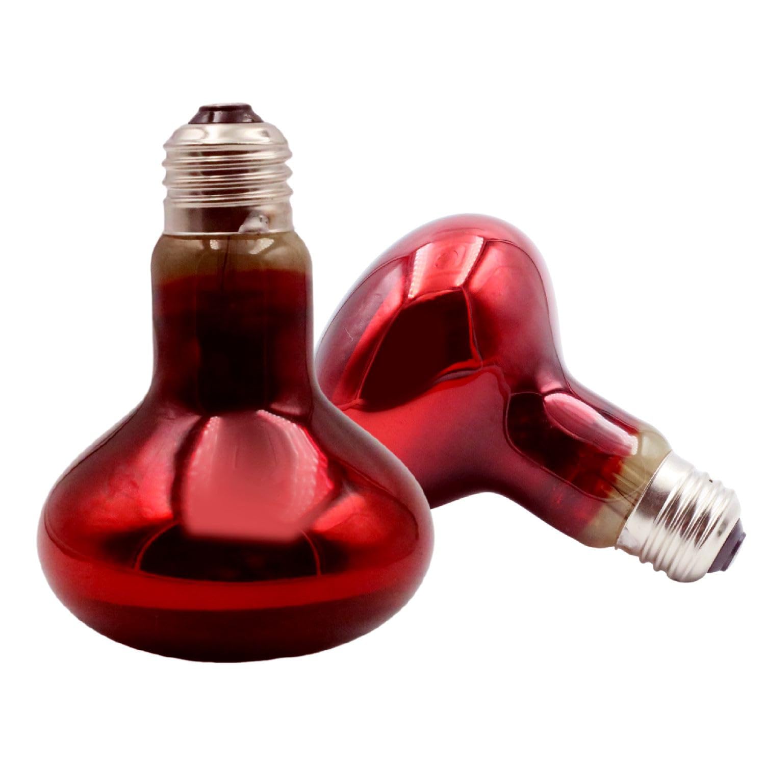 【送料無料】ヒートグロー 2個組 赤外線照射スポットランプ 昼夜兼用 爬虫類 両生類用 赤外線保温ランプ 爬虫類 両生類用75W 深層加熱&湿度対応 色：75W、サイズ：75W