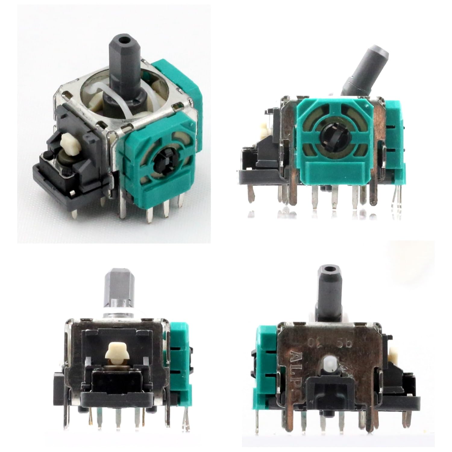【送料無料】KKLM 4個 EL3交換用 ジョイスティック + 追加のギフトドリフト修正可変抵抗器ALPS 10Kアナログスティック 4個セット + ギフト追加可変抵抗器 | Switch Pro & PS3コントローラー対応 | ジョイスティック交換用修理部品 | 色：EL3 for Switch Pro / Some PS3