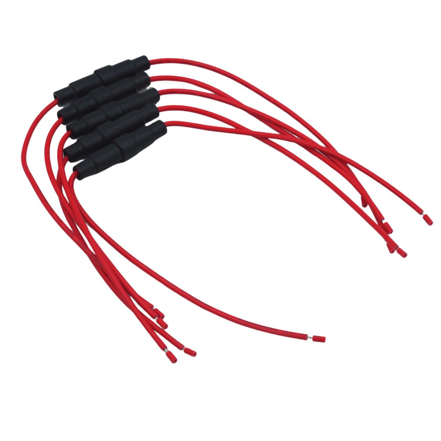 【送料無料】KKLM ヒューズホルダー ヒューズ ヒューズボックス スクリュータイプ車用インラインヒューズホルダ 22 AWG 5 x 20mm 0-250V 強化型耐久性ヒューズボックス電気保護 5個セット