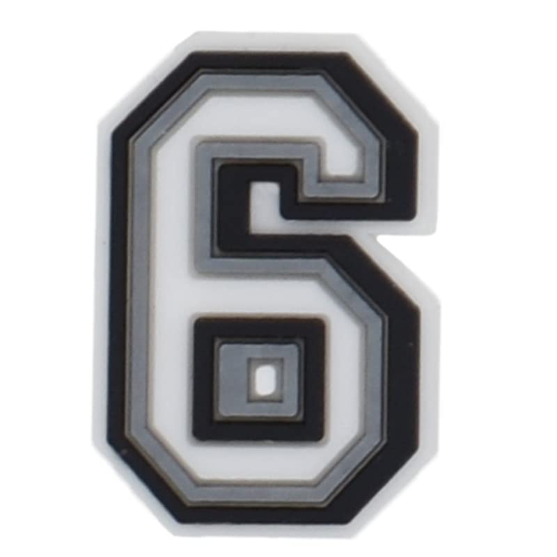 【送料無料】[KacdyaKuro] シューズチャーム アルファベット&ナンバー 装飾用パーツ, 1個入り 色：ブラ..