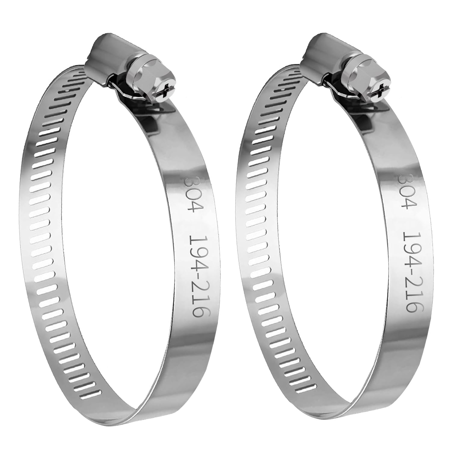 【送料無料】ホースバンド ステンレス バンド 2個入り 3サイズ 12mm幅 プロ仕様 SUS304ステンレス製 耐腐食 耐久 水漏れ防止 配管固定に最適 DIY/工事用 色：直径194-216mm