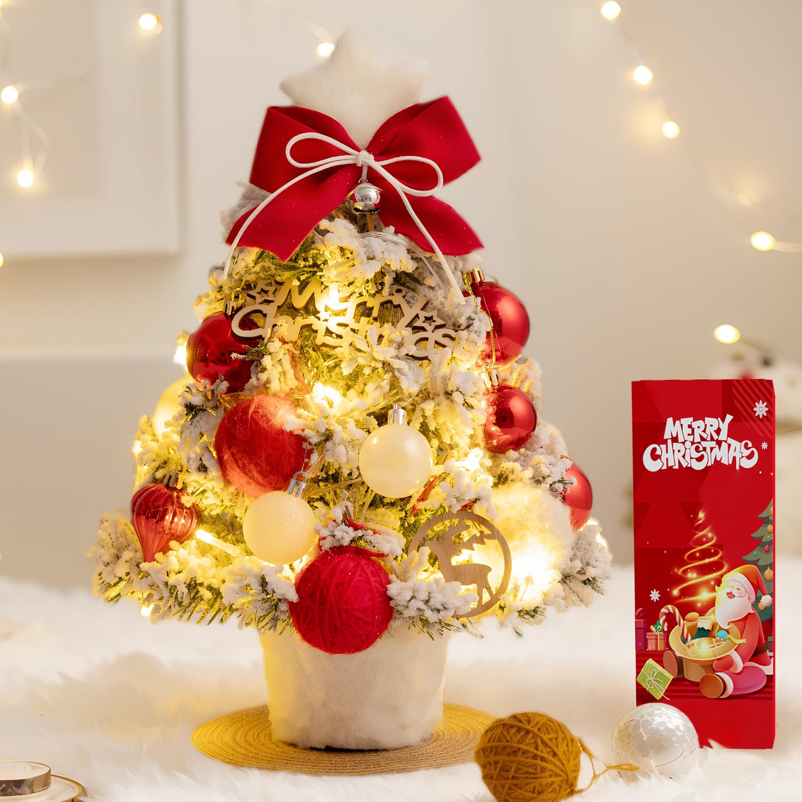 ������̵���ۥ��ꥹ�ޥ��ĥ꡼ ��� �ߥ� �ĥ꡼ 35cm �㲽�� ���ĥ꡼ LED����饤���դ� ��Ω��ñ ��Ǽ���� ���ꥹ�ޥ����� ���å� ��� �̲��� ...