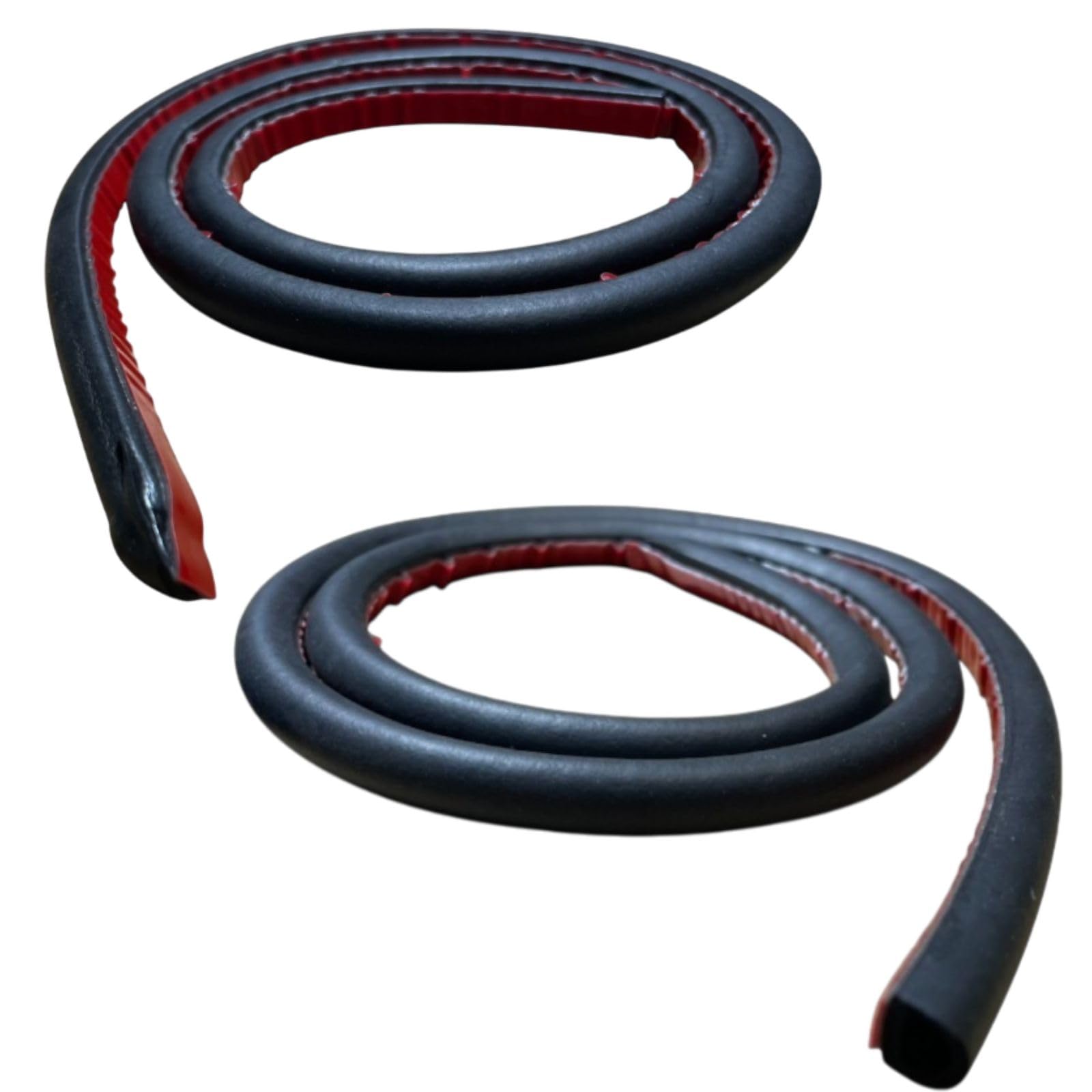 【送料無料】YESprime 車用ドアモール ウェザーストリップ 静音モール 風切り音 防止テープ 防音 遮音 防 防塵 気密性アップ 汎用 D型 80cm 2本入り 色：ブラック