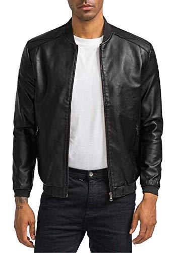 【送料無料】 ［サンカク］ ライダースジャケット 皮ジャン 春 PUレザー メンズ レザージャケット レザーコート 革ジャン ブルゾン アウター 上質 シングルライダース ジャケット メンズアウター 秋 冬 色：ブラック、サイズ：2XL