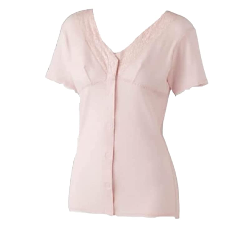 【送料無料】[yuaseiharu] 婦人介護肌 着 カップ付き 前開き ワンタッチテープ 肌着 下着 介護用 袖な..