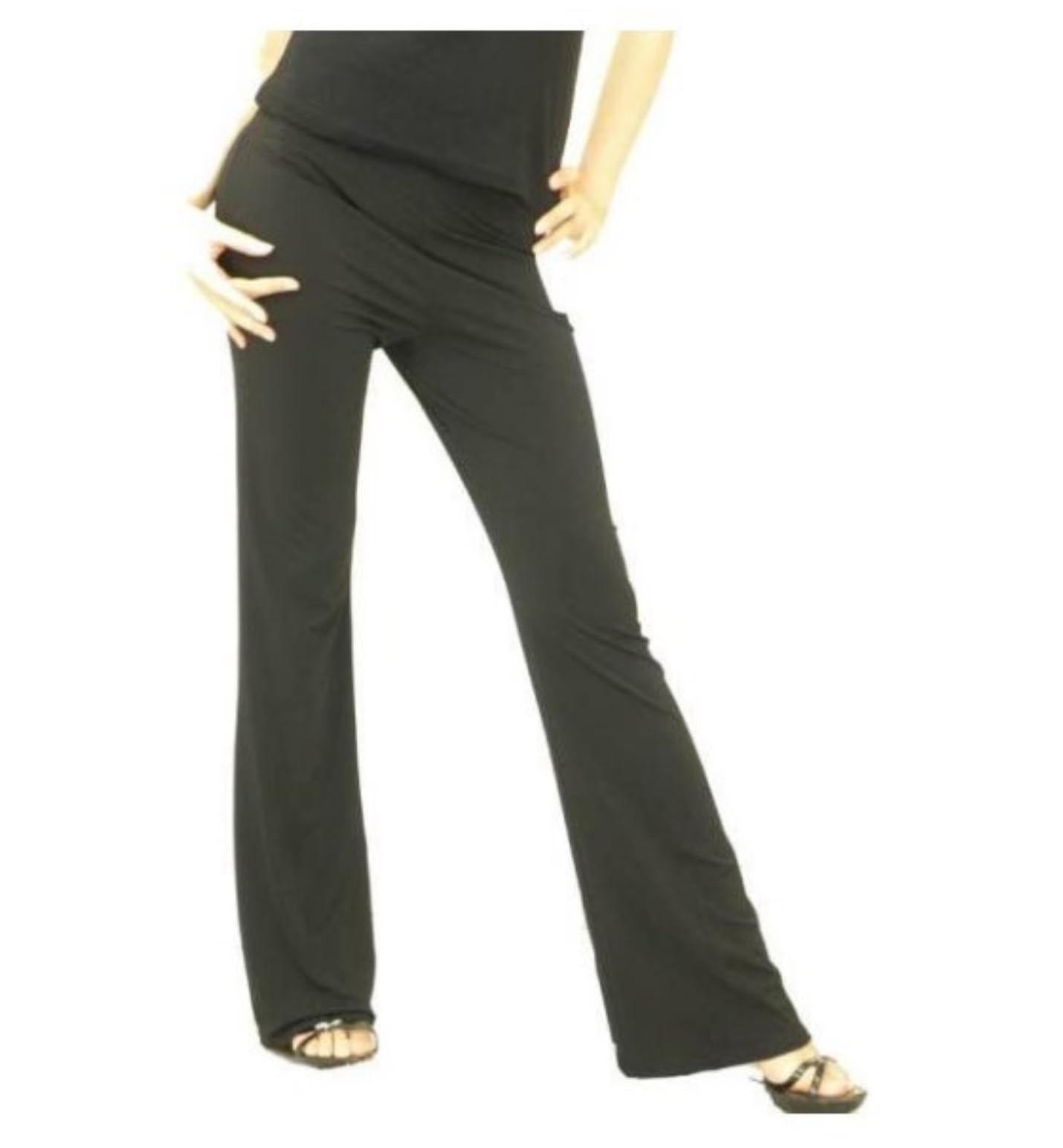 【送料無料】yuaseiharu ストレッチバンツ レディース ブーツカットパンツ 黒 ブラックオフィスカジュアル 通勤 パンタロン 美脚パンツ 社交ダンス・ベリーダンスヨガ オールマイティパンツ 色：ブラック、サイズ：S