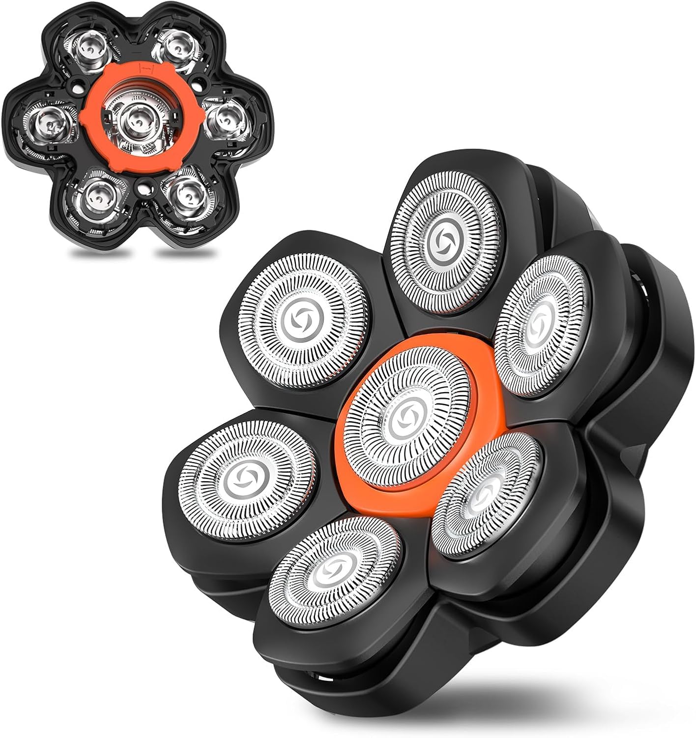 【送料無料】MAXGROOM スキンヘッド用シェーバー 7Dスキンヘッド マグネット着脱式 7000RPM 高速モータ..