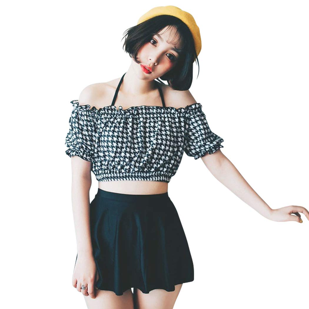 【送料無料】 水着 レディース ビキニ オフショルダー スカート ショートパンツ 4点セット ワイヤー入..