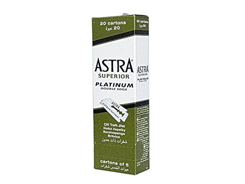 【送料無料】Astra Superior Platinum (アストラ プラチナ) 両刃替刃 100個入り (5 x 20) サイズ：5個 (x 20)