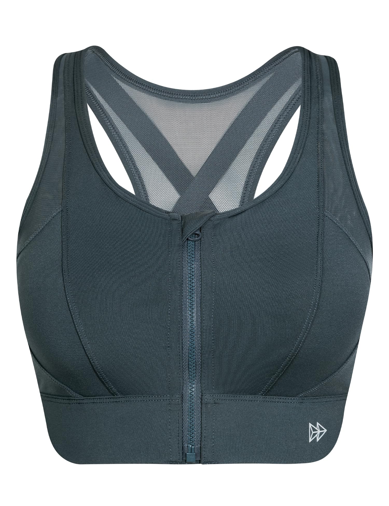 【送料無料】イベット スポーツブラ レディース 揺れない 前開き しっかりサポート メッシュ素材 速乾 ..