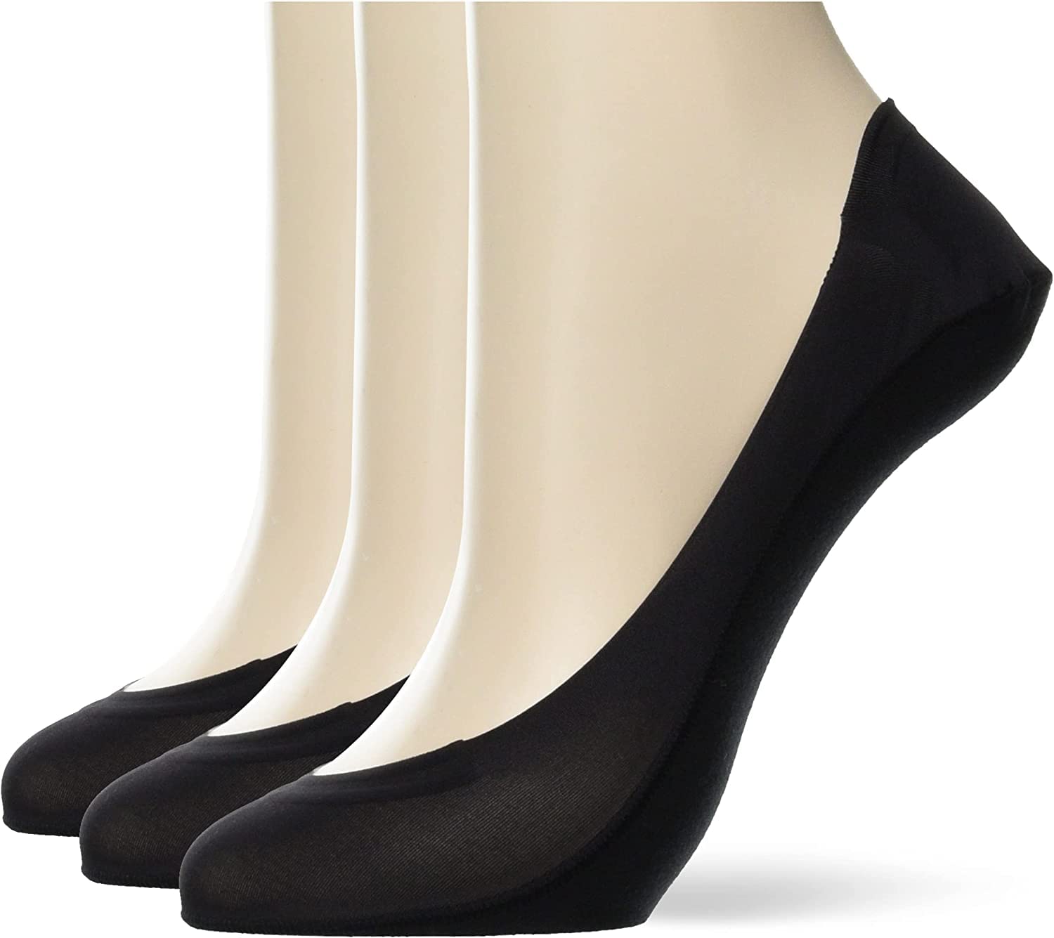 【送料無料】[オカモト] 脱げない ココピタ フットカバー 浅め パンプス用 シームレス レディース D440-421 色：ブラック、サイズ：23cm~25cm