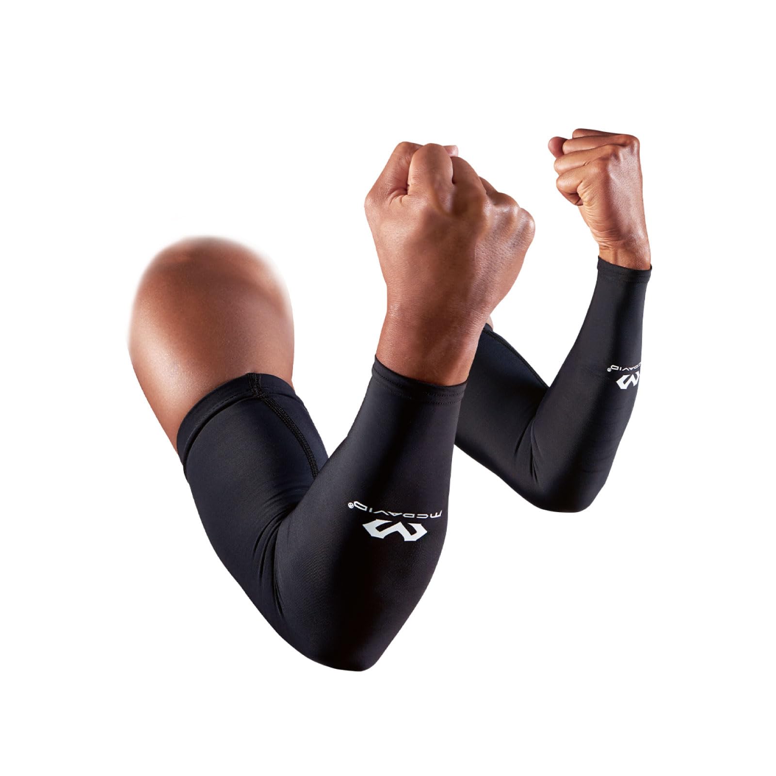 【送料無料】【東京ヤクルト 山田哲人選手 愛用ブランド】マクダビッド (McDavid) 腕 アームカバー M6566 / M656 / M656N / MA104 パワーアームスリーブ コンディショニングアームスリーブ 着圧 吸汗速乾 疲労 UVカット 色：ブラック、サイズ：XS