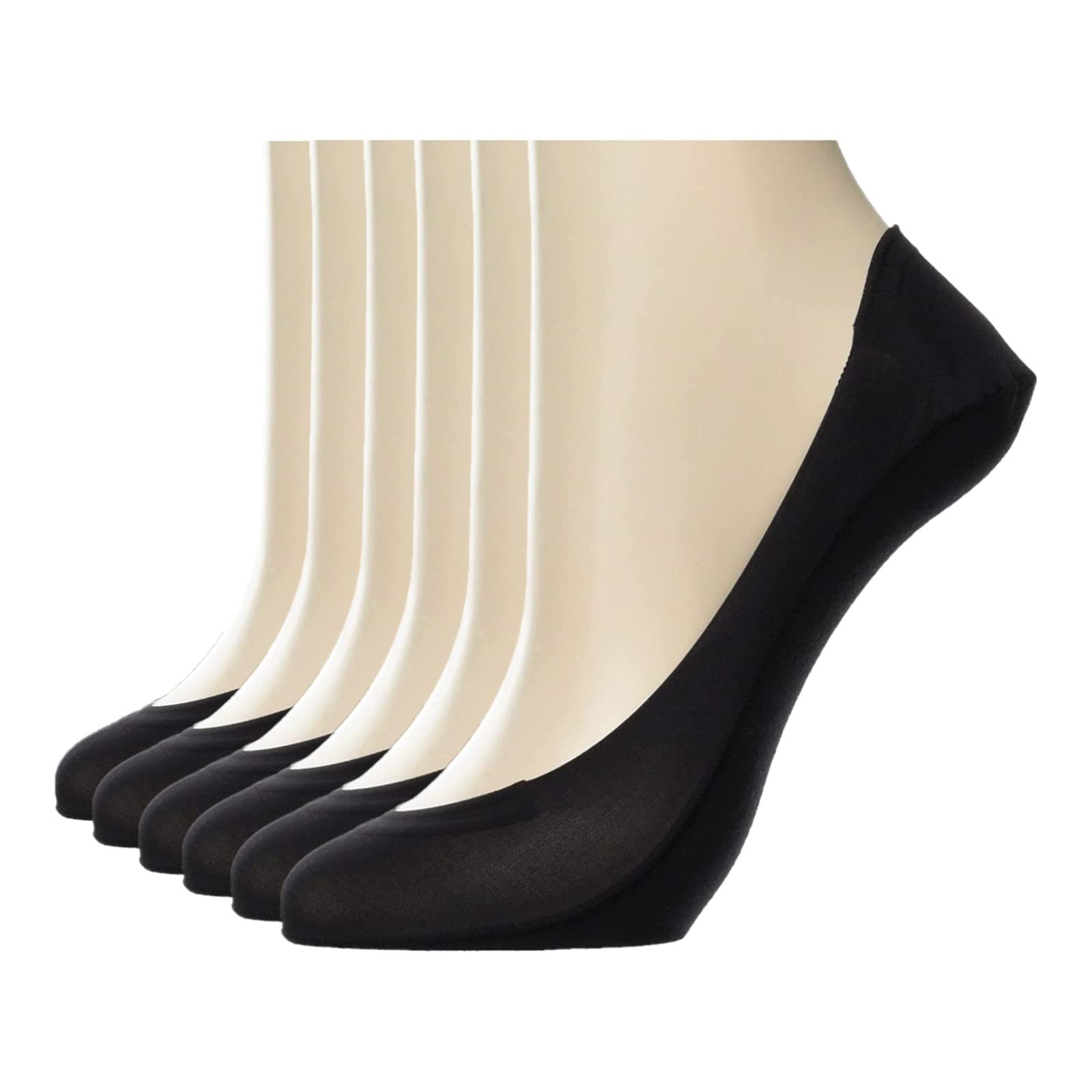 【送料無料】[オカモト] 脱げない ココピタ フットカバー 浅め パンプス用 シームレス レディース D440-421 色：ブラック、サイズ：23cm~25cm