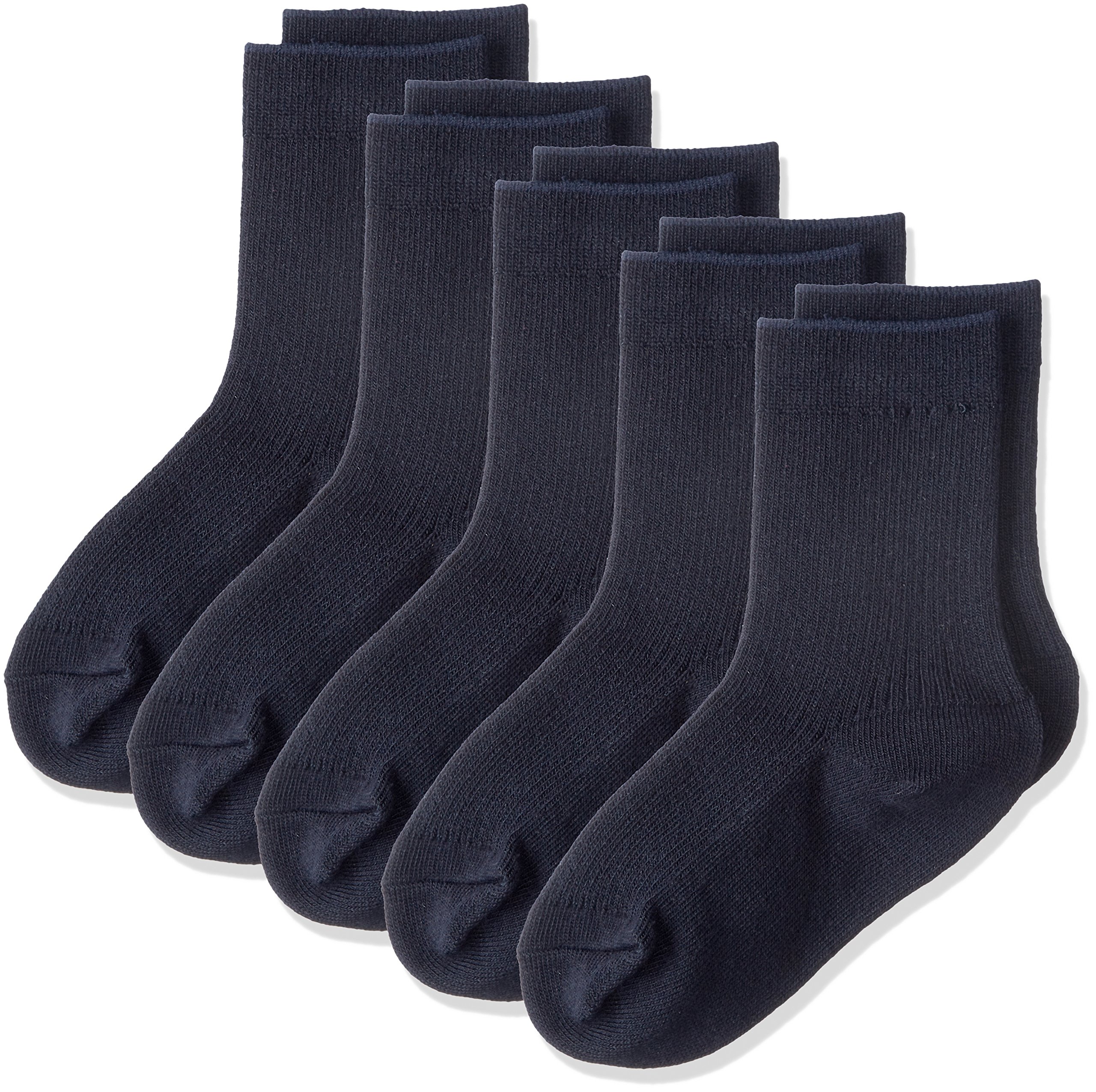 【送料無料】[フクスケ] スクールソックス【クルー丈】 通学 抗菌防臭 吸水速乾 5足組 ガールズ 色：ネ..