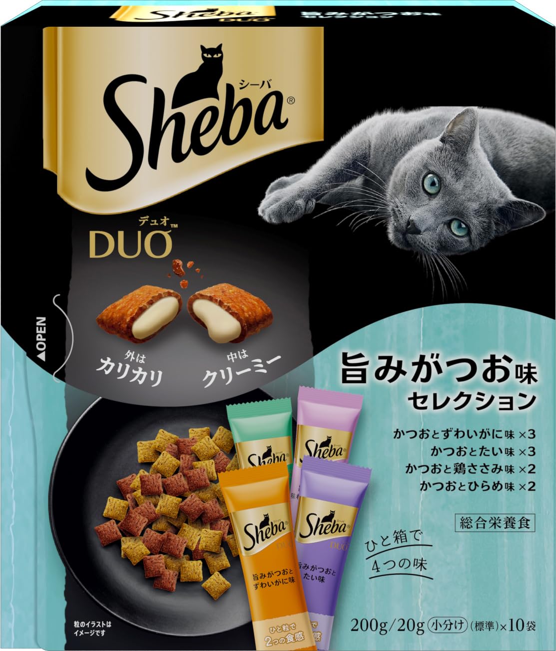 【送料無料】シーバデュオ 成猫1 色：2)旨みがつお味、サイズ：3)200g×12個(大容量)