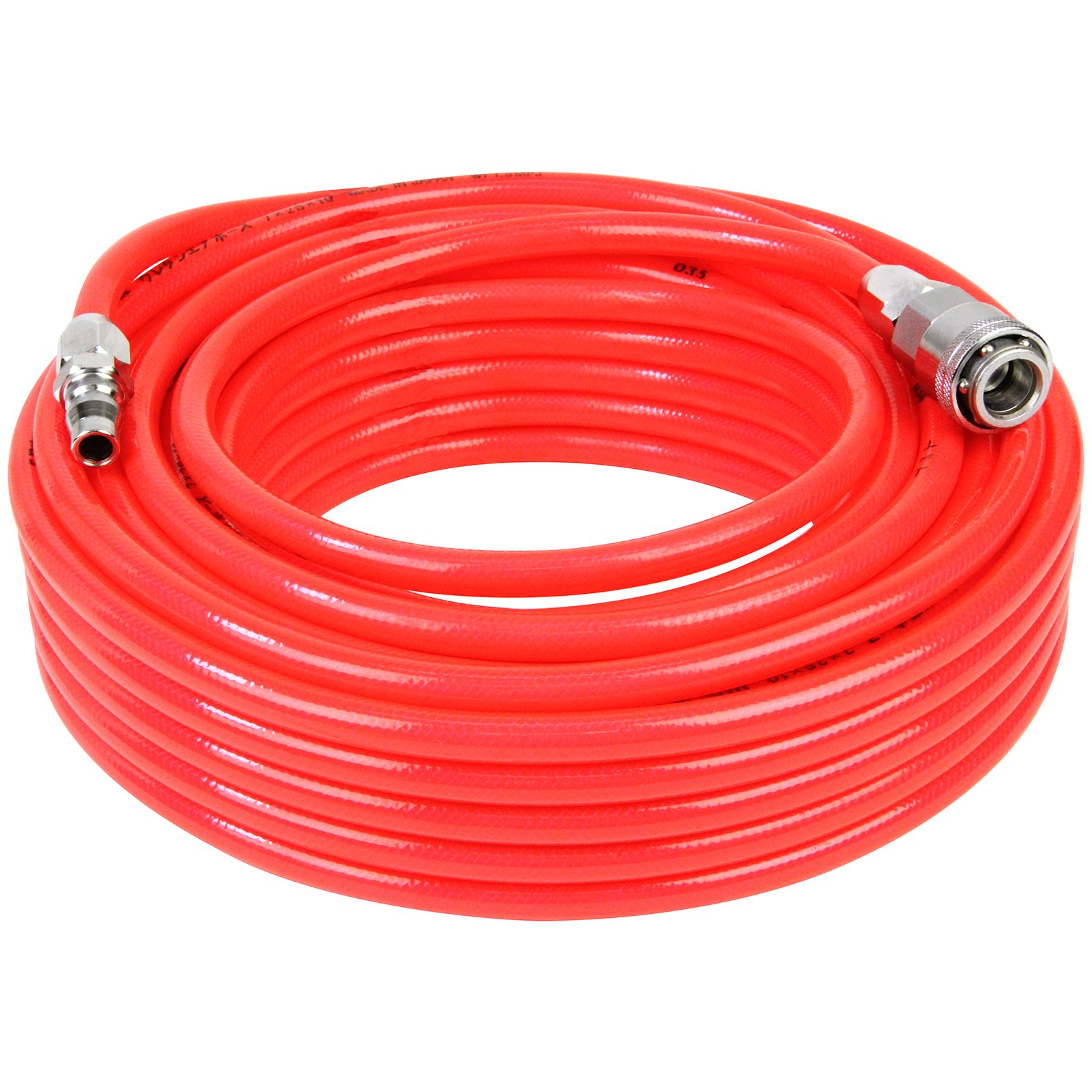 【送料無料】イーバリュー(E-Value) ウレタンエアホース 日本製 ワンタッチソケット付 色：クリアレッ..