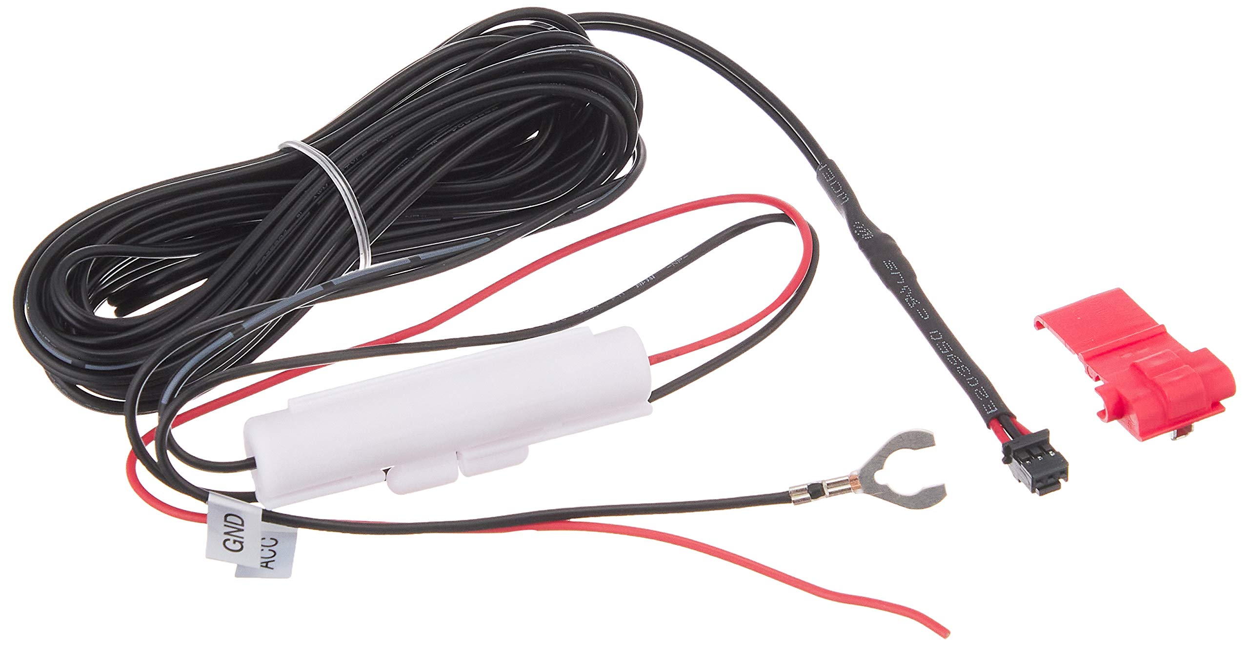 【送料無料】コムテック 駐車監視直接配線コード 色：ブラック/レッド、サイズ：4m