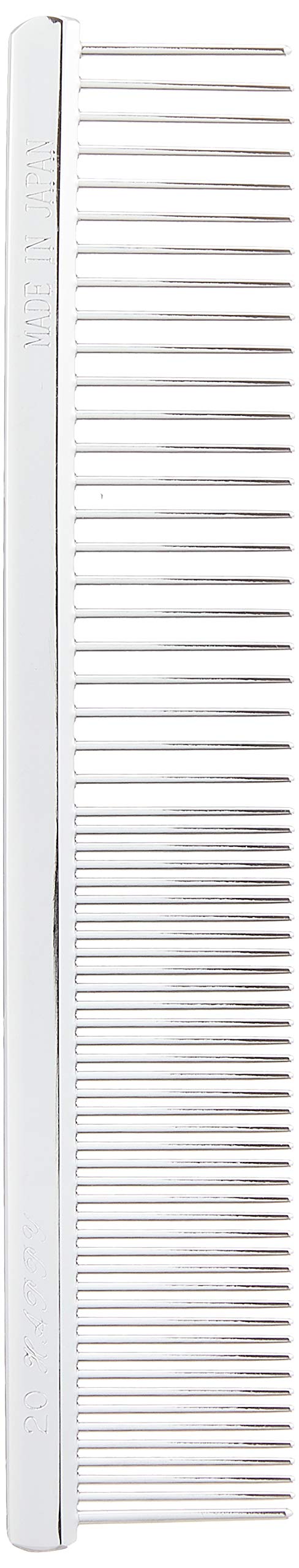 【送料無料】岡野製作所 ONS 高級両目金櫛 色：ホワイト、サイズ：中