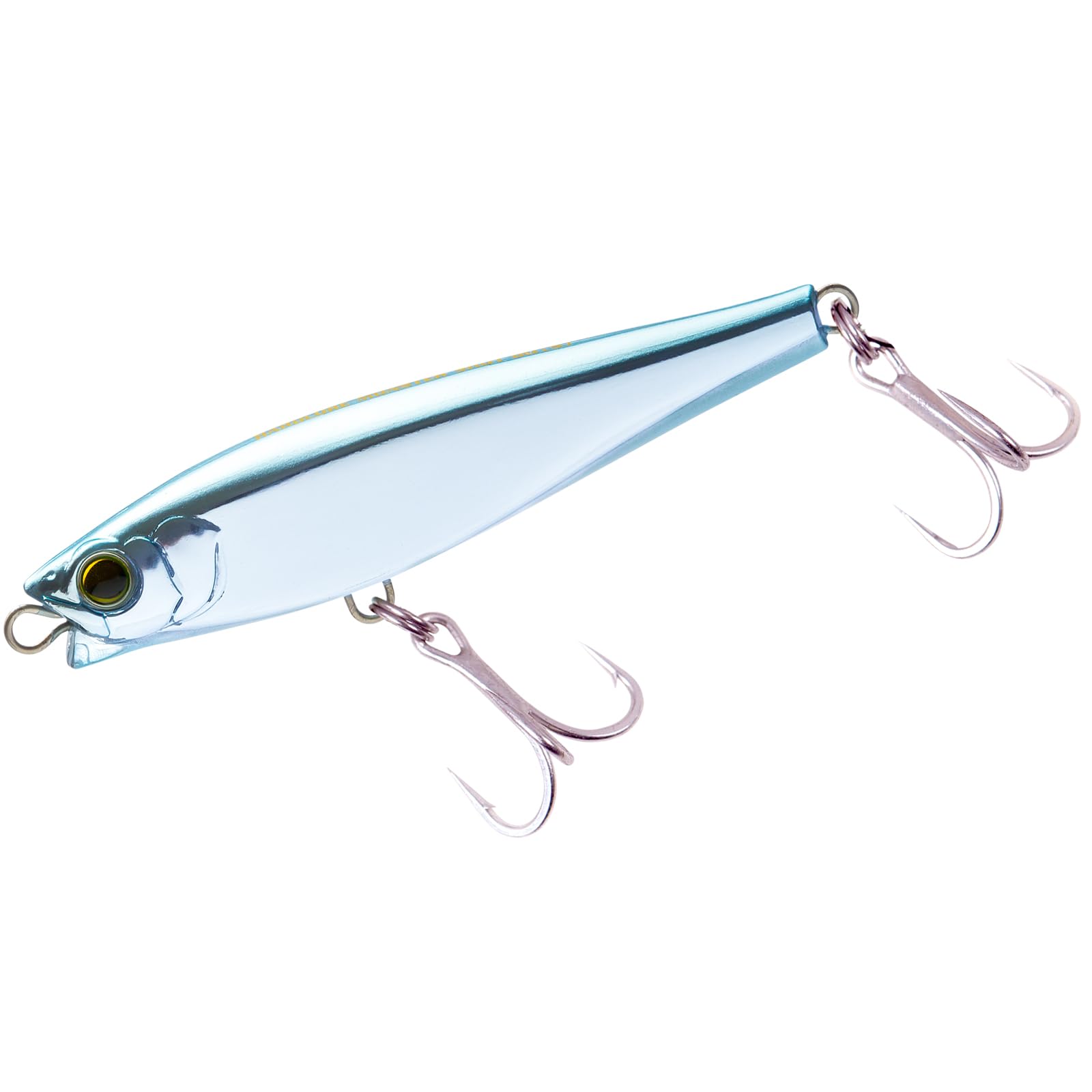 【送料無料】デュエル(DUEL) ハードコア モンスターショット(s) シンキングペンシル65mm/80mm/95mm/110mm/125mm/140mm (青物 ヒラメ サワラ シーバス マゴチ サゴシ) 遠投 色：HKBM(ケイブルーメッキ)、サイズ：80mm