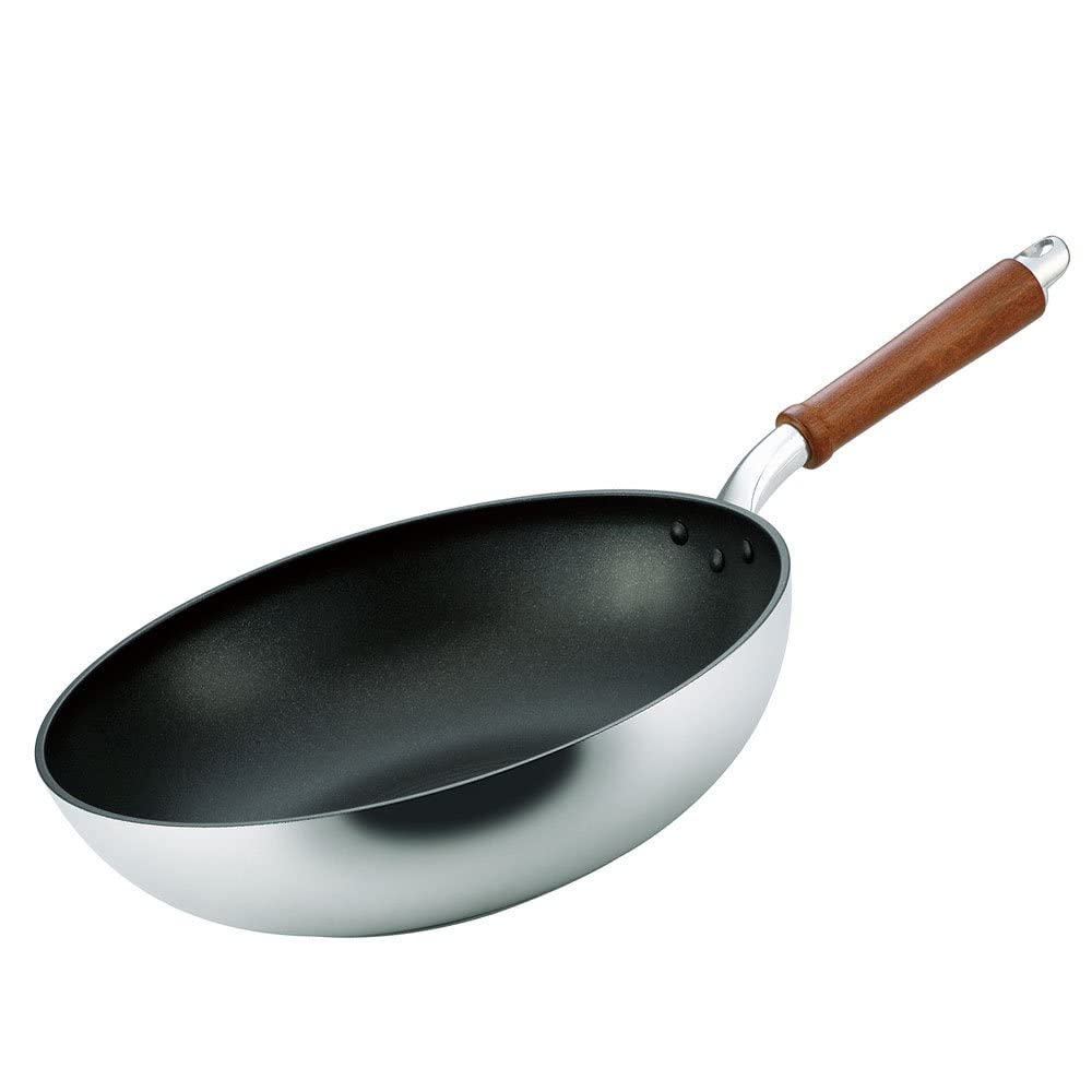 【送料無料】HOKUA(ホクア) 北陸アルミニウム フライパン/炒め鍋/卵焼き 色：ナチュラル、サイズ：32cm